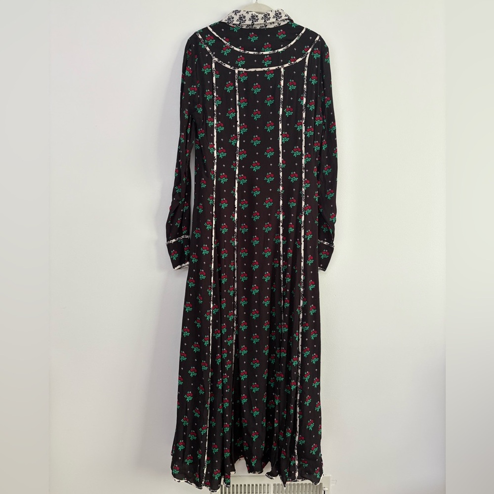 NWT Anthropologie Midi Floral Shirt Dress Size Medium - Picture 6 of 6